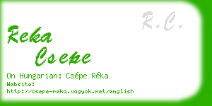 reka csepe business card